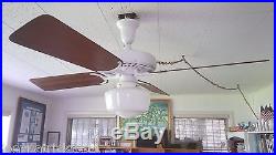 100 YEAR OLD HUNTER C-17 ANTIQUE ELECTRIC 52 CEILING FAN Made in USA-GUARANTEED