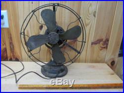 1017903 GE General Electric Vintage/Antique Industrial Cage Fan Brass blades