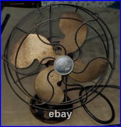 10 1939 Antique EMERSON ELECTRIC 2450B Oscillating Cast Iron Metal Electric Fan