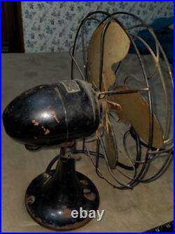 10 1939 Antique EMERSON ELECTRIC 2450B Oscillating Cast Iron Metal Electric Fan