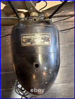10 1939 Antique EMERSON ELECTRIC 2450B Oscillating Cast Iron Metal Electric Fan 10 1939 Antique EMERSON ELECTRIC 2450B Oscillating Cast Iron Metal Electric Fan