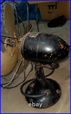 10 1939 Antique EMERSON ELECTRIC 2450B Oscillating Cast Iron Metal Electric Fan