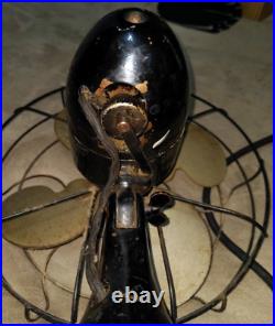 10 1939 Antique EMERSON ELECTRIC 2450B Oscillating Cast Iron Metal Electric Fan
