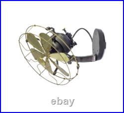 12 Blades Wall Mount Brass Fan Oscillating Vintage Antique style Work 3 Speed 12 Blades Wall Mount Brass Fan Oscillating Vintage Antique style Work 3 Speed