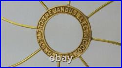 12 Brass Jandus Cage/Guard with Cast Badge Limited Production Antique Desk Fan
