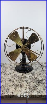 12 Dayton Fan, Wide Motor, Brass Cage/blades/struts. Working. Read Description