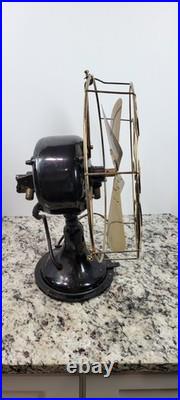 12 Dayton Fan, Wide Motor, Brass Cage/blades/struts. Working. Read Description