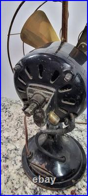 12 Dayton Fan, Wide Motor, Brass Cage/blades/struts. Working. Read Description