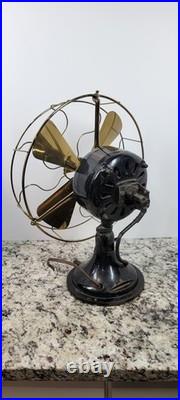 12 Dayton Fan, Wide Motor, Brass Cage/blades/struts. Working. Read Description