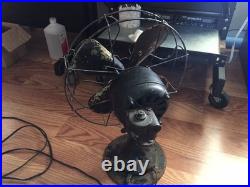 12 Peerless Oscillating Fan With Brass Blades GE Western Electric Emerson