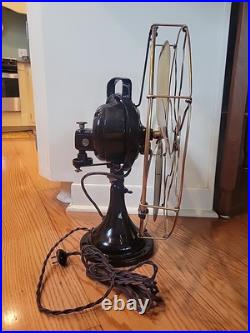 16 3 STAR GE Oscillating Fan, Brass Cage and Blades, 3 Speeds, 1917 16 3 STAR GE Oscillating Fan, Brass Cage and Blades, 3 Speeds, 1917