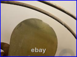 16 Antique Fan Ge Brass Blades General Electric Oscillating Cast Iron 16 Antique Fan Ge Brass Blades General Electric Oscillating Cast Iron