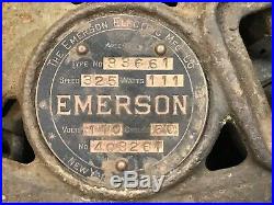 1903 1917 Emerson Electric Ceiling Fan Ornate Fern Leaf Antique Fan 6 Blade