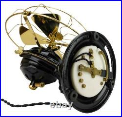 1904 12 GE DC Round Ball Desk Fan 60V Restored Antique Electric Brass