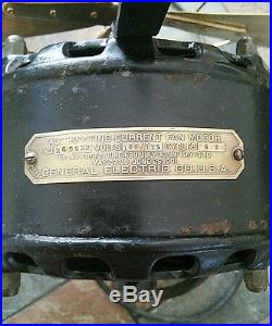 1906 16 Brass General Electric GE antique pancake fan