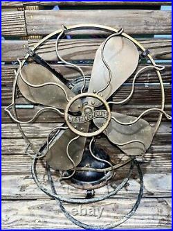 1906-1910 WESTINGHOUSE 13 BRASS BLADE Tank FAN, Style 60677