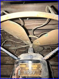 1906-1910 WESTINGHOUSE 13 BRASS BLADE Tank FAN, Style 60677