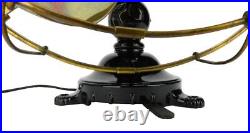 1910 12 Jandus Ball Motor Tab Foot Fan Restored 30v DC Antique Brass Electric