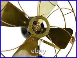 1910 12 Jandus Ball Motor Tab Foot Fan Restored 30v DC Antique Brass Electric