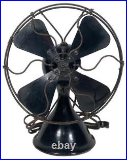 1910-1920 Menominee Antique Ball Motor Electric Desk Fan Single Speed Works