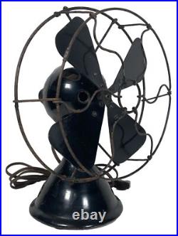 1910-1920 Menominee Antique Ball Motor Electric Desk Fan Single Speed Works