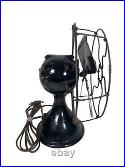 1910-1920 Menominee Antique Ball Motor Electric Desk Fan Single Speed Works