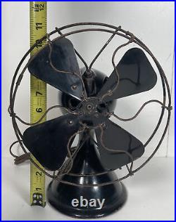 1910-1920 Menominee Antique Ball Motor Electric Desk Fan Single Speed Works