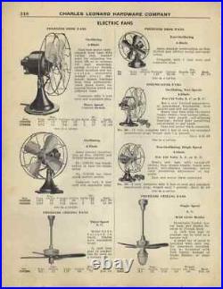 1910 Super Rare Peerless Antique Ceiling Fan-refur Warren Oh Packard Auto Hunter