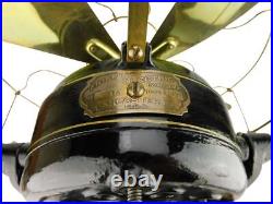 1912 12 Fidelity Tab Base Original Antique Electric Fan