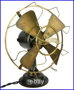 1912 8 Westinghouse All Brass Desk Fan Antique Electric