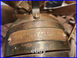 1917 GE AUU S6 Six Blade Brass fan antique All original time capsule