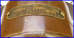 1919 General Electric GE All Brass Electric Antique 8 Desk Fan Blade Cage