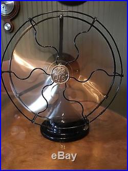 1920 Antique GE 9 Brass Blade 2 Speed General Electric Fan RESTORED