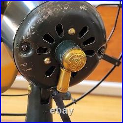 1920 GE Whiz Brass Fan Working Vintage Antique General Electric Cast Iron