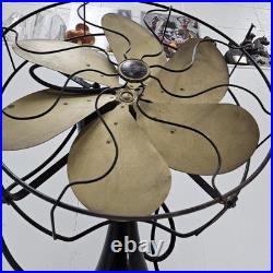 1920's Emerson Type 29668 16 Oscillating Desk Fan Brass 6 Blade Antique 1920's Emerson Type 29668 16 Oscillating Desk Fan Brass 6 Blade Antique