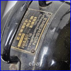 1920's Emerson Type 29668 16 Oscillating Desk Fan Brass 6 Blade Antique