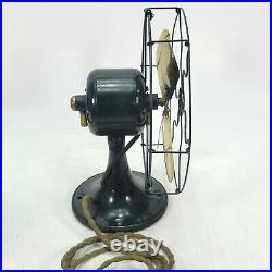 1920's Vintage Antique General Electric Whiz 9 Fan GE Brass Blade Works see Vid