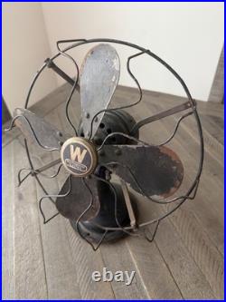 1920s-30s Antique Westinghouse 13' Desk Fan 4 Blade 3 Speed WORKING