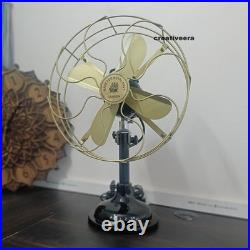 1920s Antique GE General Electric Type AOR Brass Blade Collectible Tabletop Fan