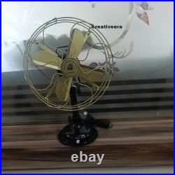 1920s Antique GE General Electric Type AOR Brass Blade Collectible Tabletop Fan