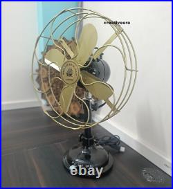 1920s Antique GE General Electric Type AOR Brass Blade Collectible Tabletop Fan