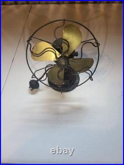 1920s GE Series G 6 fan, Brass Blades, one-speed 110V AC/DC