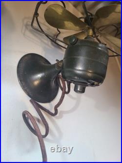 1920s GE Series G 6 fan, Brass Blades, one-speed 110V AC/DC