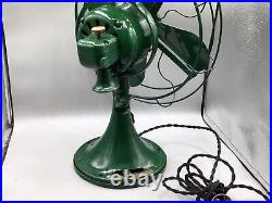 1920s G. E. Electric Fan 75423 14 Adjustable Charleston Green restored rewired