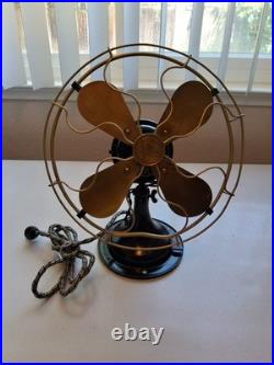 1920s Robbin & Myers 4 Brass Blade Fan 3000 Brass Cage Repair Restore Or Parts