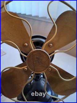 1920s Robbin & Myers 4 Brass Blade Fan 3000 Brass Cage Repair Restore Or Parts