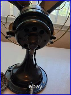 1920s Robbin & Myers 4 Brass Blade Fan 3000 Brass Cage Repair Restore Or Parts