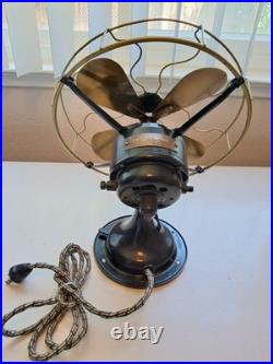 1920s Robbin & Myers 4 Brass Blade Fan 3000 Brass Cage Repair Restore Or Parts