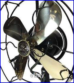 1924 Antique Brass Blade Ge Whiz Fan Restored To Perfection! Runs Very Smooth