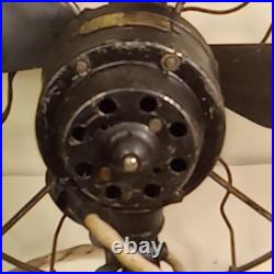 1925 Polar Cub Type H Brass Blade Electric Desk Fan Works